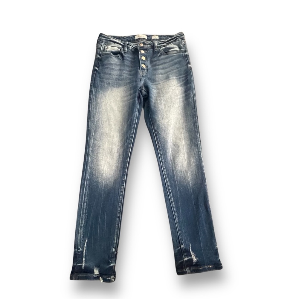 Kancan Signature Mid-Rise Ankle Straight Jean Nadia Wash Women’s Size 28